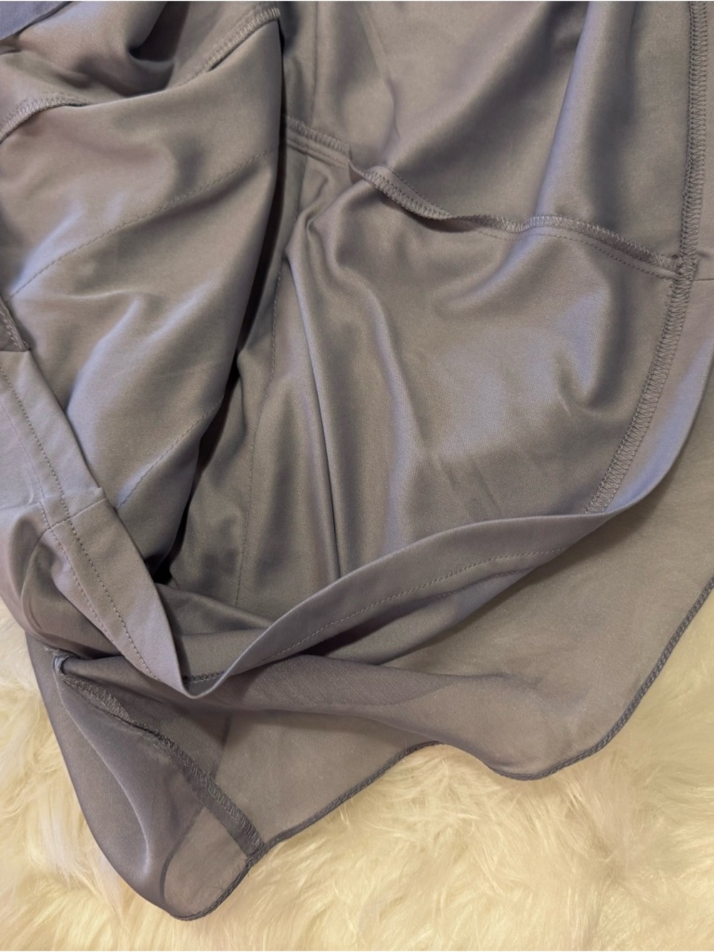 Adrianna Papell Draped One-Shoulder Flutter Chiffon Dress Size 8 NWT Silver Gray - Picture 7 of 12